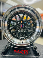 15” AS- 7507 4/100 4/114 gunmetal grey wheels