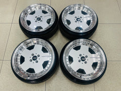 17 AS PERFORMA DISPALY SET rims & tyres ( BASICALLY BRAND NEW )