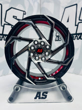 15” M8966 4x100 4x114 Machine black /red - Autostyling Klerksdorp