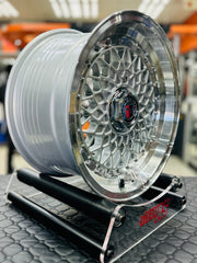 15” AS- 7537 BBS 4/100 & 4/114 SILVER WHEELS