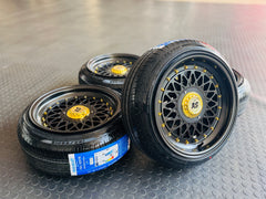 RIM & TYRE COMBO DEAL 15” PMESH 4x100 & 4x114 + 165/50/15 COMFORSER TYRES - BRAND NEW