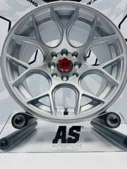 15” AS- 7686 4/100 4/114 silver wheels