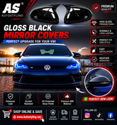 VW GOLF MK 7 M4 / BATMAN MIRROR COVERS GLOSS BLACK - Autostyling Klerksdorp
