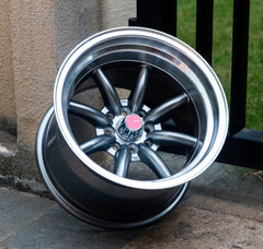 15” AS-WATA 8J/9J 4/100 4/114 GUNMETAL RIMS
