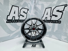 15” AS XXR - M7549 4x100 4x108 Machine black - Autostyling Klerksdorp