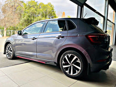 UNIVERSAL GLOSS BLACK/RED SIDE SKIRT EXTENSIONS TYPE B - Autostyling Klerksdorp