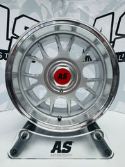 15” AS- 7566 5x100 & 5x114 Silver machine face wheels