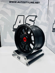 15” AS- 7196 4/100 4/114 full matt black wheels