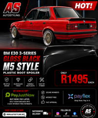 BM E30 M5 BOOT SPOILER GLOSS BLACK - Autostyling Klerksdorp