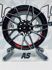 15” M8963 4x100 4x114 Machine black / red - Autostyling Klerksdorp
