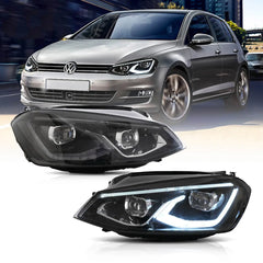 VW Golf 7 / MK7 HID HEADLIGHTS 2014-2017 with Animation and Blue DRL (NOT suitable for Golf GTI and Golf R with HID ) PRE ORDER & SAVE R3000 ARRIVING END JUNE 2026 - Autostyling Klerksdorp