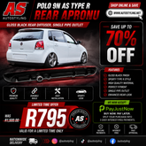 POLO 9N AS TYPE R REAR APPRON