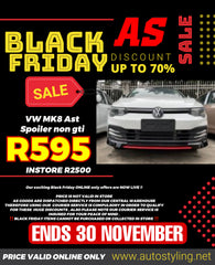 Mk8 plastic AST front spoiler