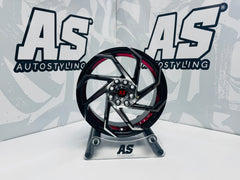 15” M8966 4x100 4x114 Machine black /red - Autostyling Klerksdorp