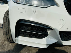 BM F22 FACELIFT MP GLOSS BLACK BUMPER CANARDS