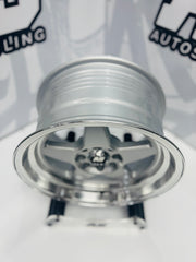 15” AS- 7701 4/100 4/108 silver wheels
