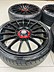 19” AS-SUPERTURISMO 5/112 & 5x100 multi PCD GLOSS BLACK WITH 215/35/19 TYRES - Autostyling Klerksdorp