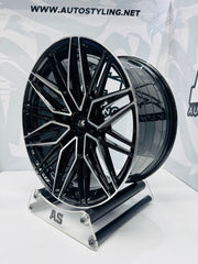 20” CONCAVO SERIES 876 BLACK MACHINE FACE BAKKIE RIMS 6/139 PCD