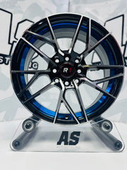 15” M8962 4x100 4x114 Machine black / blue - Autostyling Klerksdorp