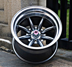 15” AS-WATA 9/10.5J 4/100 4/114 GUNMETAL RIMS - Autostyling Klerksdorp
