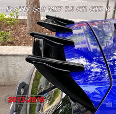 VW GOLF MK 7.5 GTI AK 2PCE BOOT SPOILER BLACK