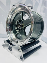 15” AS APEX - 7704 4/100 4/108 gunmetal grey wheels