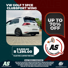 VW GOLF 7 3PCE CLUBSPORT WING - Autostyling Klerksdorp