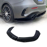 For Benz A-Class W177 A35 AMG Sedan 2019-22 Rear Bumper Splitters Winglet Apron