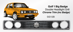 MK1 DOUBLE LIGHT GRILL SILVER LINE + BADGE