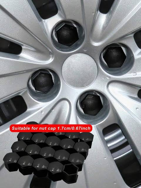 thumbnail image 2 of 20x Black Plastic Wheel Bolt Cap Covers – Long 17mm – For Opel / Vauxhall (LST LP-2511-008) 2 of 5