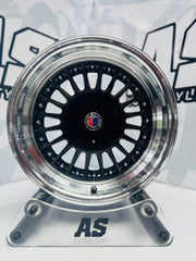 15” AS- ALPINA 7619 4/100 & 4/114 WHEELS Black