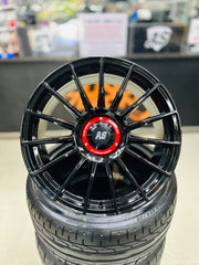 19” AS-SUPERTURISMO 5/112 & 5x100 multi PCD GLOSS BLACK