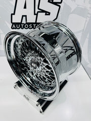 17” AS® CHROME WITH CHROME STUDS 4x100 & 5x100 8.5j/ 10j