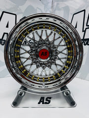 16” AS MESH BB5 CHROME 4/100PCD