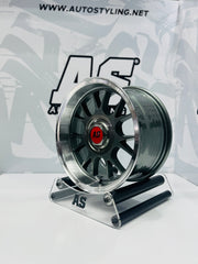 15” AS- 7568 5x100 & 5x114 gunmetal machine lip wheels