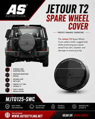 Jetour T2 (25-On) adventure Edition Stainless Steel Spare Wheel Cover - Autostyling Klerksdorp