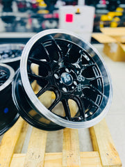 15” AS-TRW 1007 4/100 gloss black wheels
