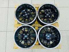 15” AS-TRW 1007 4/100 gloss black wheels