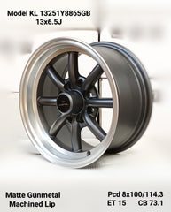 13” AS 3251 4/100& 4/114 wheels Matt grey