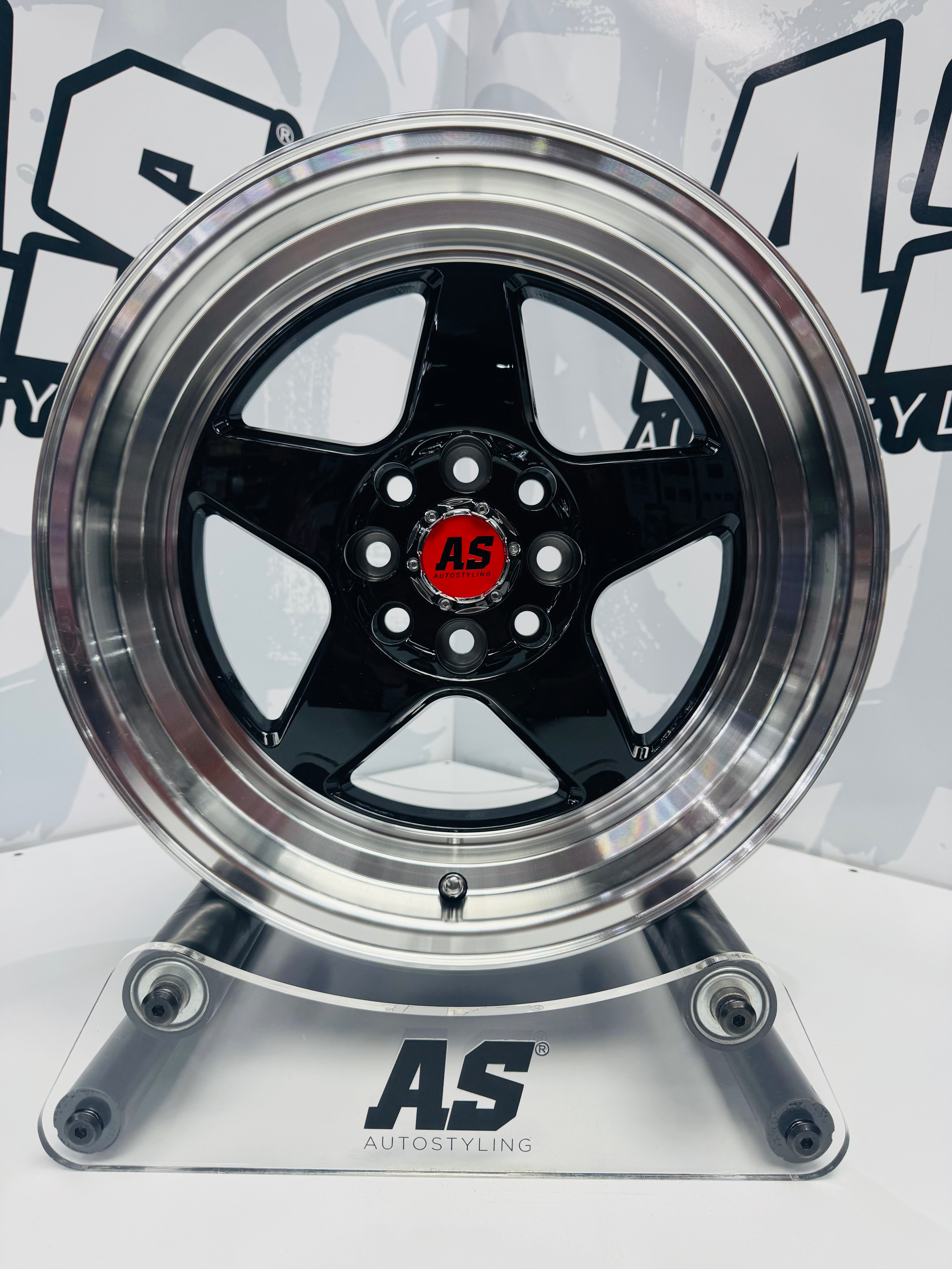 15” AS- 7703 4/100 4/108 black wheels - Autostyling Klerksdorp