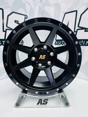17” AS-8003 4x4 rims 6/139 PCD MATT BLACK
