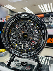 17” AS® CHROME WITH GOLD STUDS 4x100 & 4x114 8.5j/ 10j
