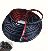 Rubber Car Door Seal Strip - Double Layer Noise Reduction, Shock Absorption Soundproofing Protective Trim, Non-Waterproof, Multi-Pack, Vibration Dampening | Duallayer Structure | Textured Surface, Car Soundproofing