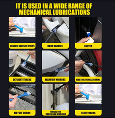 Automotive Door Grease - Hinge And Track Maintenance Paste, Sunroof/Track Lubrication to Prevent Sticking And Eliminate Noise, Comes with a Brush - Ensures Smooth And Quiet Operation of Car Parts - Soft Top Zipper Lubricant.