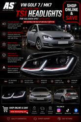 VW Golf 7 / MK7 ( MK7.5 GTI look ) TSI HEADLIGHTS for halogen spec 2013-2016 (NOT suitable for Golf GTI and Golf R with HID ) - Autostyling Klerksdorp