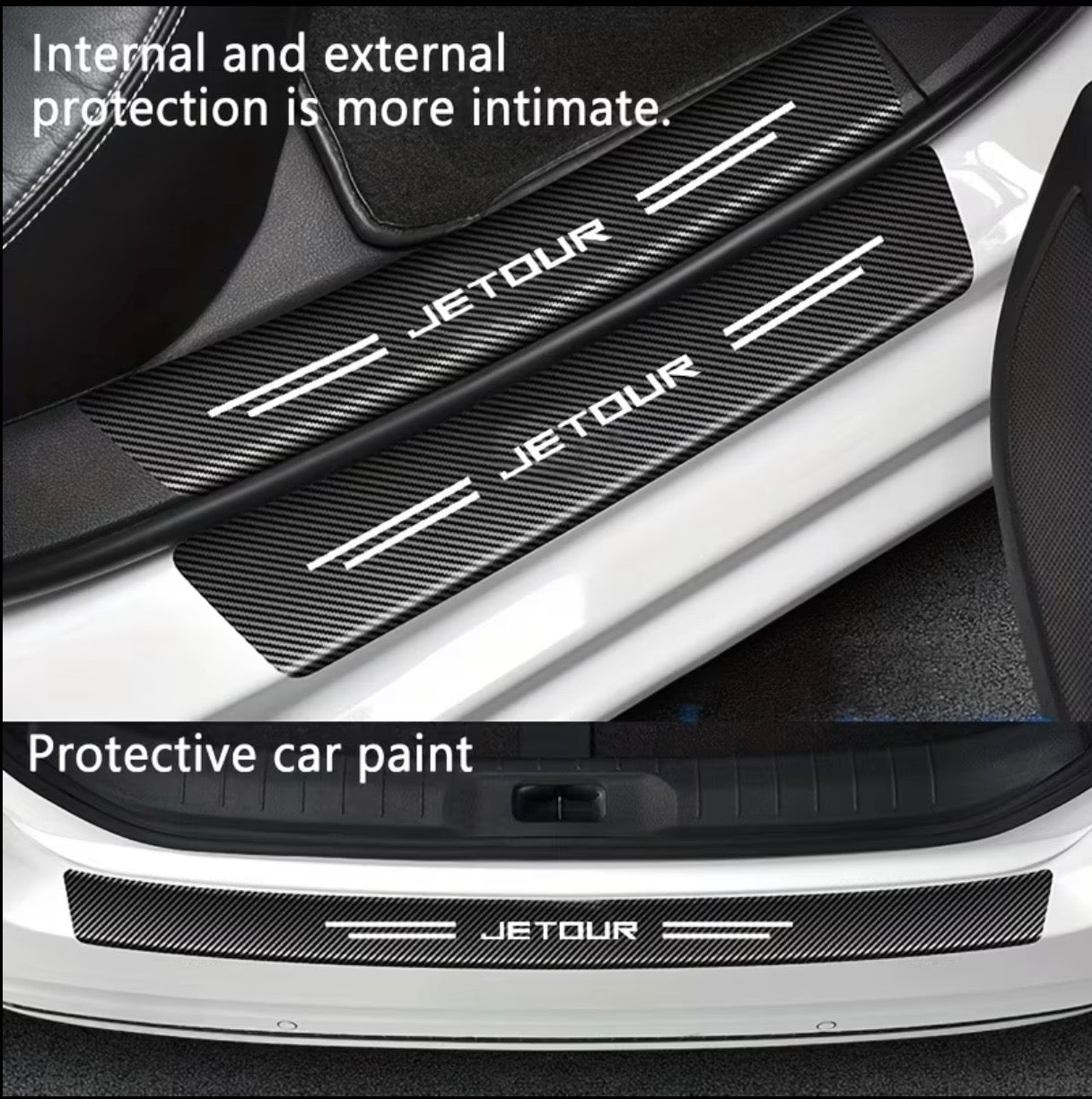 Jetour T2 (25-On) DOOR SILL PROTECTION STICKER CARBON - Autostyling Klerksdorp