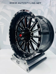 20” AS-F992021 6/139 BLACK BAKKIE RIMS