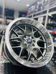 15” AS- 7651 4/100 4/108 gunmetal wheels