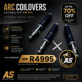 ARC COILOVERS SUITABLE FOR VW MK1 - Autostyling Klerksdorp