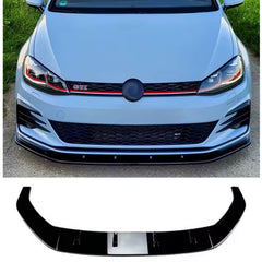 VW GOLF MK 7 / 7.5 / 7R / 7TSI AS 3PCE CS FRONT SPOILER GLOSS BLACK